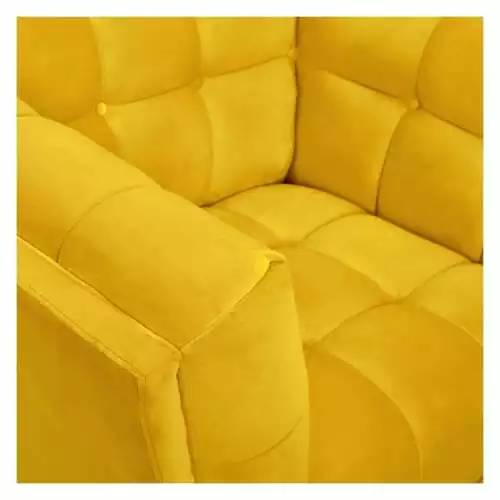 Rendez Vous Déco Fauteuils Fauteuil En Velours Jaune Pieds 4 Rendez Vous Déco Fauteuils Fauteuil En Velours Jaune Pieds – Image 4