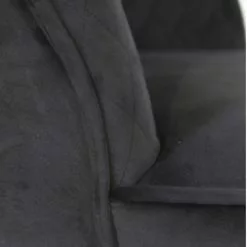 Pirouette Paris Fauteuils Fauteuil En Velours Matelassé Noir Pieds En Métal Noir -Chaise Soldes Magasin fauteuil en velours matelasse noir pieds en metal noir 4