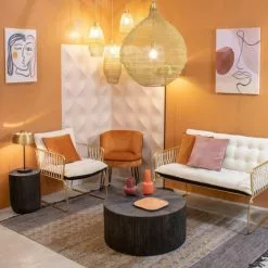 Pirouette Paris Fauteuils Fauteuil En Velours Matelassé Terracotta Pieds En Métal Noir -Chaise Soldes Magasin fauteuil en velours matelasse terracotta pieds en metal noir 3