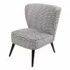 Maisons Du Monde Fauteuils Fauteuil En Velours Motifs Noirs Et Blancs