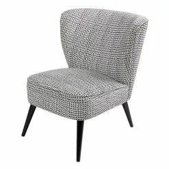 Maisons Du Monde Fauteuils Fauteuil En Velours Motifs Noirs Et Blancs