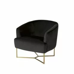 Maisons Du Monde Fauteuils Fauteuil En Velours Noir