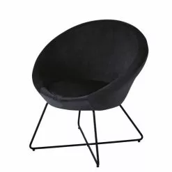 Maisons Du Monde Fauteuils Fauteuil En Velours Noir