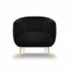 Micadoni Home Fauteuils Fauteuil En Velours Noir