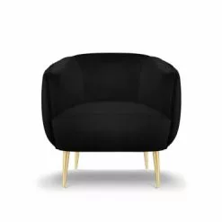 Micadoni Home Fauteuils Fauteuil En Velours Noir