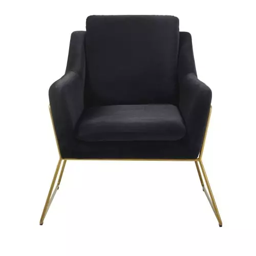 Maisons Du Monde Fauteuils Fauteuil En Velours Noir Et Coloris Laiton 2 Maisons Du Monde Fauteuils Fauteuil En Velours Noir Et Coloris Laiton – Image 2