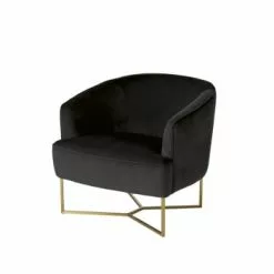 Maisons Du Monde Fauteuils Fauteuil En Velours Noir -Chaise Soldes Magasin fauteuil en velours noir sonate 1000 4 34 209954 1