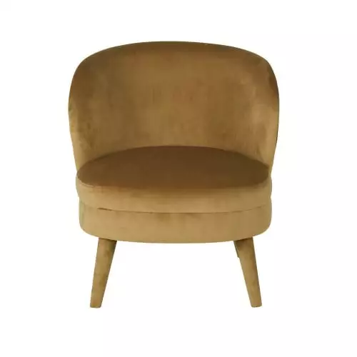 Maisons Du Monde Fauteuils Fauteuil En Velours Ocre 2 Maisons Du Monde Fauteuils Fauteuil En Velours Ocre – Image 2