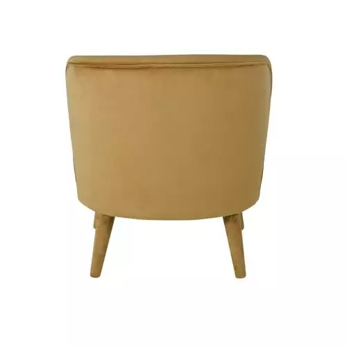 Maisons Du Monde Fauteuils Fauteuil En Velours Ocre 4 Maisons Du Monde Fauteuils Fauteuil En Velours Ocre – Image 4