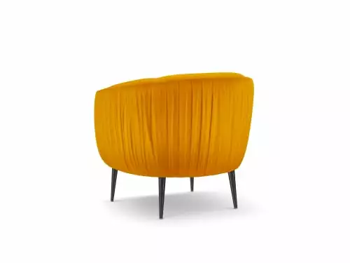 Micadoni Home Fauteuils Fauteuil En Velours Orange 3 Micadoni Home Fauteuils Fauteuil En Velours Orange – Image 3