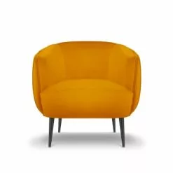 Micadoni Home Fauteuils Fauteuil En Velours Orange