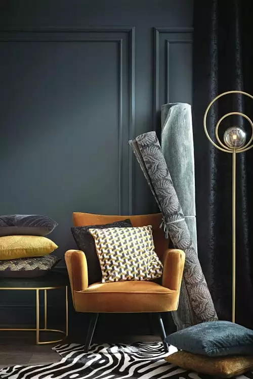 Maisons Du Monde Fauteuils Fauteuil En Velours Orange écureuil 5 Maisons Du Monde Fauteuils Fauteuil En Velours Orange écureuil – Image 5