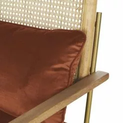 Maisons Du Monde Fauteuils Fauteuil En Velours Orange écureuil Cannage En Rotin -Chaise Soldes Magasin fauteuil en velours orange ecureuil cannage en rotin 1000 13 26 209946 5