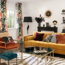 Maisons Du Monde Fauteuils Fauteuil En Velours Orange écureuil Cannage En Rotin -Chaise Soldes Magasin fauteuil en velours orange ecureuil cannage en rotin 1000 13 26 209946 6