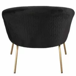 Zago Fauteuils Fauteuil En Velours Piqué Et Pieds Dorés -Chaise Soldes Magasin fauteuil en velours pique et pieds dores 2