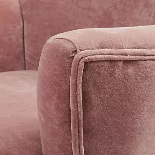 Maisons Du Monde Fauteuils Fauteuil En Velours Rose Et Pieds En Chêne 3 Maisons Du Monde Fauteuils Fauteuil En Velours Rose Et Pieds En Chêne – Image 3