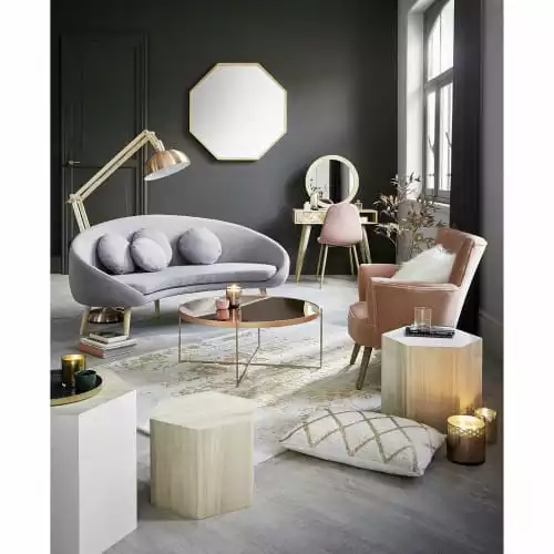 Maisons Du Monde Fauteuils Fauteuil En Velours Rose Et Pieds En Chêne 6 Maisons Du Monde Fauteuils Fauteuil En Velours Rose Et Pieds En Chêne – Image 6