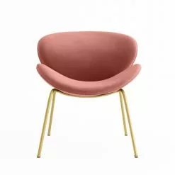 Potiron Paris Fauteuils Fauteuil En Velours Rose Vintage -Chaise Soldes Magasin fauteuil en velours rose vintage 2