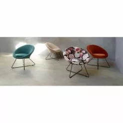 Pomax Fauteuils Fauteuil En Velours Rouille -Chaise Soldes Magasin fauteuil en velours rouille 3