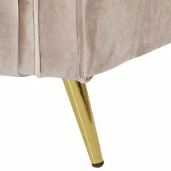 Beliani Fauteuils Fauteuil En Velours Taupe -Chaise Soldes Magasin fauteuil en velours taupe 5