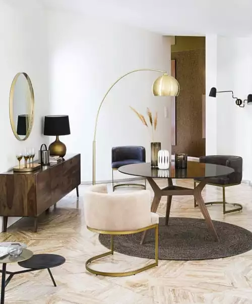 Maisons Du Monde Fauteuils Fauteuil En Velours Taupe Pieds En Métal Coloris Laiton 6 Maisons Du Monde Fauteuils Fauteuil En Velours Taupe Pieds En Métal Coloris Laiton – Image 6