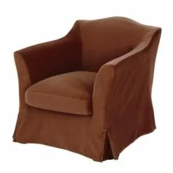 Maisons Du Monde Fauteuils Fauteuil En Velours Beige -Chaise Soldes Magasin fauteuil en velours terracotta anaelle 1000 0 28 213146 1