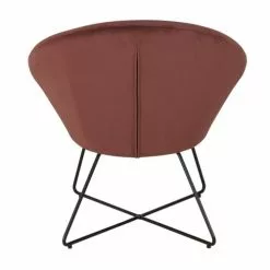 Maisons Du Monde Fauteuils Fauteuil En Velours Terracotta Et Pieds En Métal Noir -Chaise Soldes Magasin fauteuil en velours terracotta et pieds en metal noir 1000 9 9 216079 4