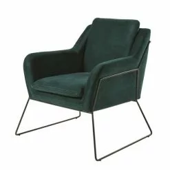 Maisons Du Monde Fauteuils Fauteuil En Velours Vert