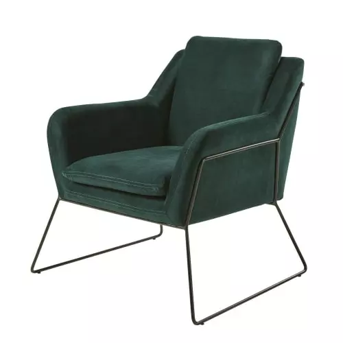 Maisons Du Monde Fauteuils Fauteuil En Velours Vert 1 Maisons Du Monde Fauteuils Fauteuil En Velours Vert