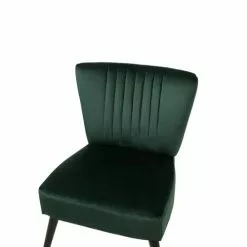 Beliani Fauteuils Fauteuil En Velours Vert -Chaise Soldes Magasin fauteuil en velours vert 5