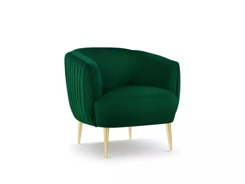 Micadoni Home Fauteuils Fauteuil En Velours Vert Bouteille 5 Micadoni Home Fauteuils Fauteuil En Velours Vert Bouteille – Image 5