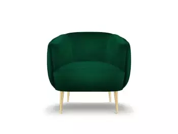 Micadoni Home Fauteuils Fauteuil En Velours Vert Bouteille 6 Micadoni Home Fauteuils Fauteuil En Velours Vert Bouteille – Image 6