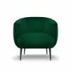 Micadoni Home Fauteuils Fauteuil En Velours Vert Bouteille