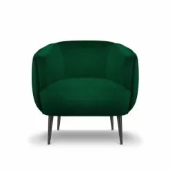 Micadoni Home Fauteuils Fauteuil En Velours Vert Bouteille
