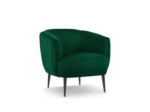 Micadoni Home Fauteuils Fauteuil En Velours Vert Bouteille 2 Micadoni Home Fauteuils Fauteuil En Velours Vert Bouteille – Image 2
