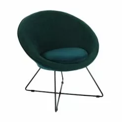 Pomax Fauteuils Fauteuil En Velours Rouille -Chaise Soldes Magasin fauteuil en velours vert emeraude