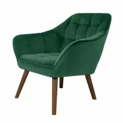 Chaise Soldes Magasin -Chaise Soldes Magasin fauteuil en velours vert fonce avec accoudoirs 1
