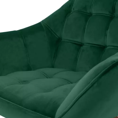 Rendez Vous Déco Fauteuils Fauteuil En Velours Vert Foncé Avec Accoudoirs 4 Rendez Vous Déco Fauteuils Fauteuil En Velours Vert Foncé Avec Accoudoirs – Image 4