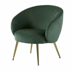 Maisons Du Monde Fauteuils Fauteuil En Velours Vert ForĂȘt