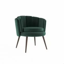 Potiron Paris Fauteuils Fauteuil En Velours Vert Forêt -Chaise Soldes Magasin fauteuil en velours vert foret 3