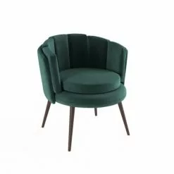 Potiron Paris Fauteuils Fauteuil En Velours Vert Forêt -Chaise Soldes Magasin fauteuil en velours vert foret 4