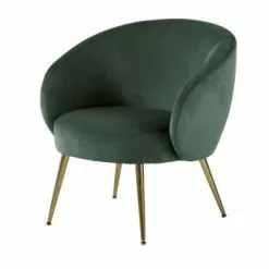 Maisons Du Monde Fauteuils Fauteuil En Velours Bleu Nuit -Chaise Soldes Magasin fauteuil en velours vert foret bizou 1000 1 31 209951 1
