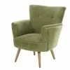 Maisons Du Monde Fauteuils Fauteuil En Velours Vert Kaki