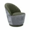 Dutchbone Fauteuils Fauteuil En Velours Vert Kaki