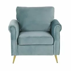 Beliani Fauteuils Fauteuil En Velours Vert Menthe -Chaise Soldes Magasin fauteuil en velours vert menthe 2