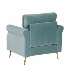 Beliani Fauteuils Fauteuil En Velours Vert Menthe -Chaise Soldes Magasin fauteuil en velours vert menthe 3