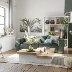 Maisons Du Monde Fauteuils Fauteuil En Velours Vert Pieds En Métal Noir -Chaise Soldes Magasin fauteuil en velours vert pieds en metal noir 1000 9 36 198722 5