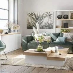 Maisons Du Monde Fauteuils Fauteuil En Velours Vert Pieds En Métal Noir -Chaise Soldes Magasin fauteuil en velours vert pieds en metal noir 1000 9 36 198722 6