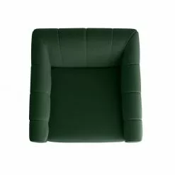 Potiron Paris Fauteuils Fauteuil En Velours Vert Sapin -Chaise Soldes Magasin fauteuil en velours vert sapin 3