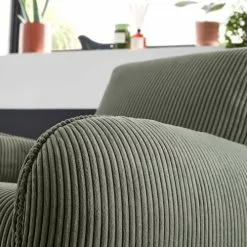 Oviala Fauteuils Fauteuil En Velours Vintage Vert Sapin -Chaise Soldes Magasin fauteuil en velours vintage vert sapin 3